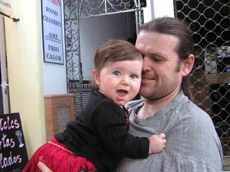 Ivy is excited on holiday, November 2007